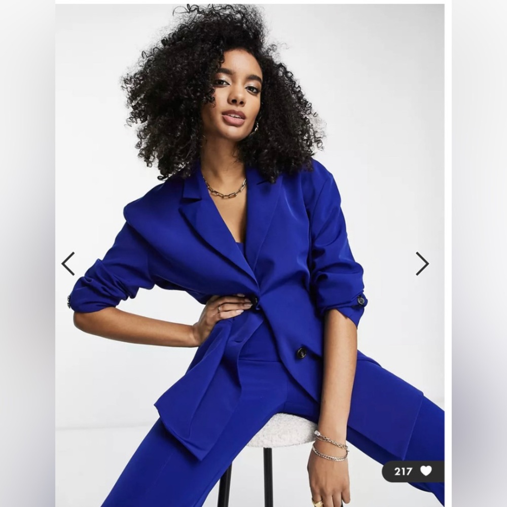 ASOS Extro & Vert Super Slouchy Blazer in Cobalt Blue